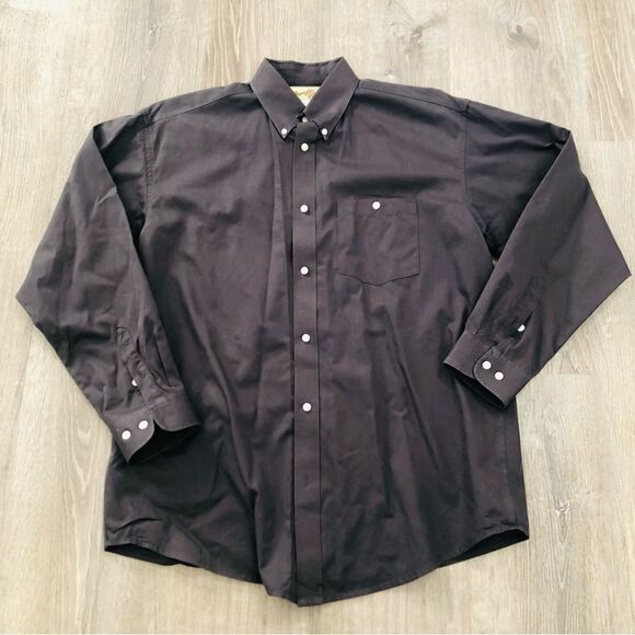 Wrangler 20x Long Sleeve Western Button Up Long Sleeve Shirt Gray Mens Large - Picture 1 of 11